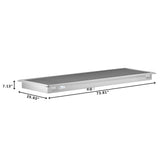 24" x 72" Stainless Steel Floor Trough Drain, 14-Gauge with Subway-Style Grating & Removable Drain Basket, NSF Listed (KM-FTG-2472)